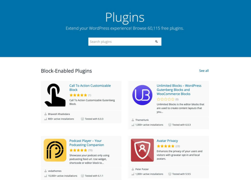 WordPress org Plugins